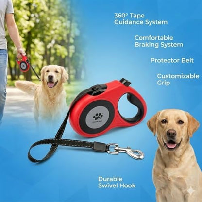 16 ft Retractable Dog Leash for Extra Large Dogs up to 130 lbs, Tangle-Free - Image 2