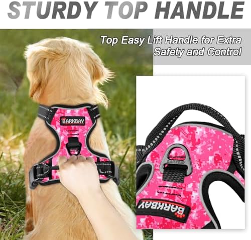 BARKBAY Dog Harness No Pull for Large Dogs Front Back Clips, Dog Vest - Image 3