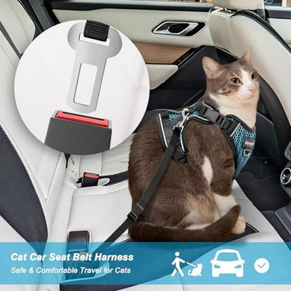 Cat Harness and Leash for Walking Escape Proof Soft Adjustable Cat Leash - Image 4