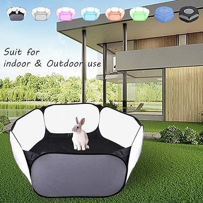 Small Animals Playpen, Portable Pop-up Open Interactive Pet Tent, Indoor - Image 6