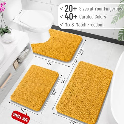 OLANLY Bathroom Runner Rugs 70x24, Extra Soft Absorbent Chenille Bath Rugs - Image 2