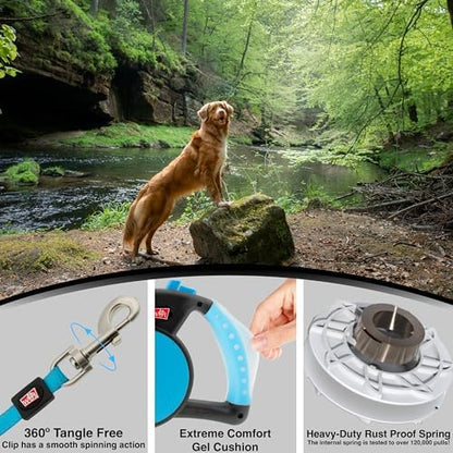 Wigzi LRGGL-BL Retractable Gel Pet Leash - Image 4