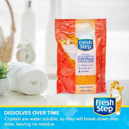 Fresh Step Summer Breeze Cat Litter Deodorizing Crystals, 30 Oz - Image 4