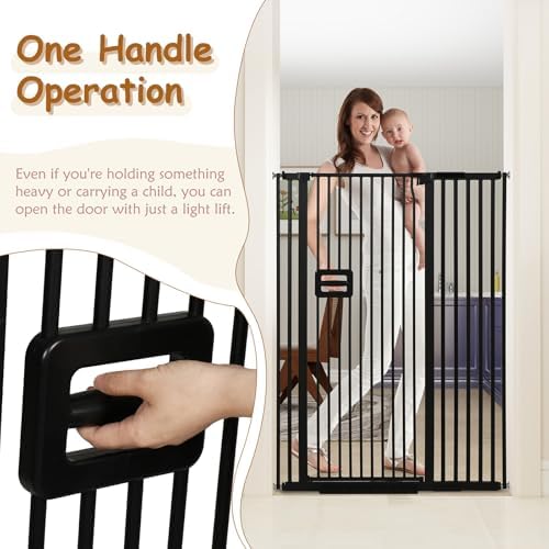 55'' Extra Tall Cat Gate, 38.6"-42.5" Wide Auto Close Tall Pet Gate - Image 5