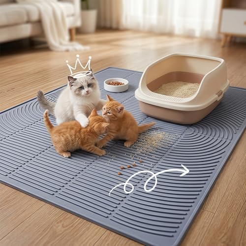Silicone Cat Litter Mat for Litter Box, Scatter Control for Cat Litter - Image 7