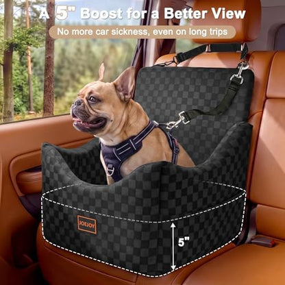 JOEJOY Elevated Dog Car Seat for Small/Medium Dogs up to 35 lbs, Memory Foam - Image 2