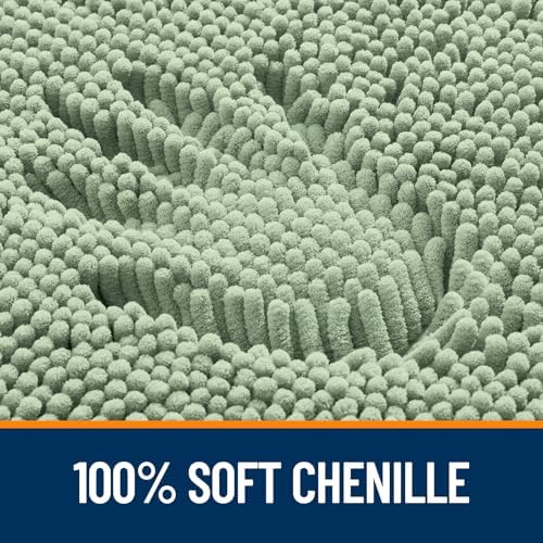 OLANLY Small Bathroom Rugs 24x16, Extra Soft Absorbent Chenille Bath Rugs - Image 3