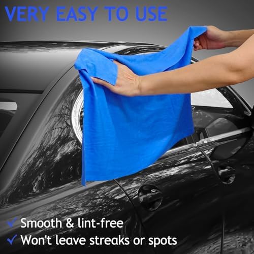 6 Pack Shammy Cloth for Car Drying 26”x17”Absorbent Car Drying Towel Reusable - Image 6