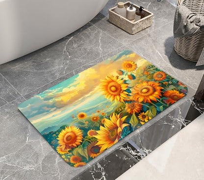 Memory Foam Bath Mat Flannel Absorbing Water Floor Carpet 29x17 in - Image 6