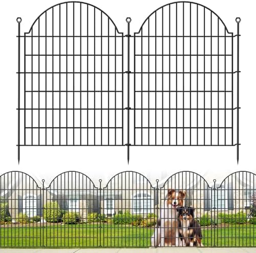 10 Panels No Dig Decorative Outdoor Garden Fence, 40in x23.6ft by Blingluck