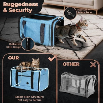 YUDODO 25lbs Cat Carrier Lightproof Soft Sided Pet Carrier - Image 5