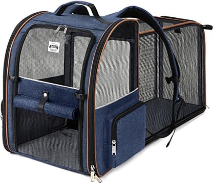 Extra Large Cat Backpack Carrier Expandable Pet Carrier Backpack by LEKEBOBOR