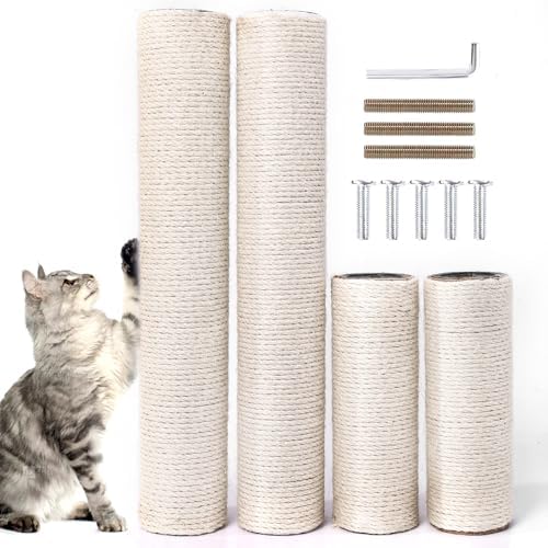 OSPNIEEK 4 PCS M8 Cat Scratching Post Replacement, 15.7“ 7.9" Natural Sisal by OSPNIEEK