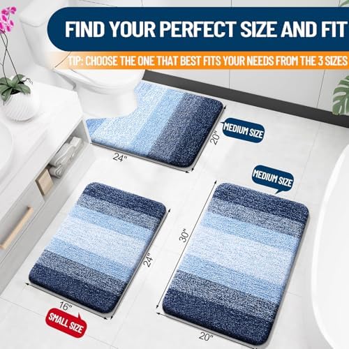 OLANLY Bathroom Runner Rug 45x27, Extra Soft Absorbent Microfiber Bath Rugs - Image 2