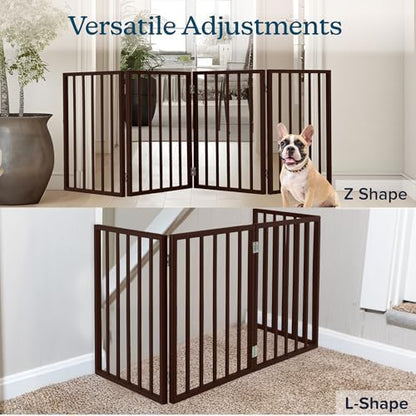 Pet Gate - 4-Panel Indoor Foldable Dog Fence - Image 6