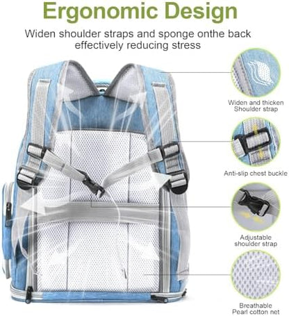 Cawypety Expandable Cat Backpack Large Space Cat Bubble Backpack Carrier - Image 5