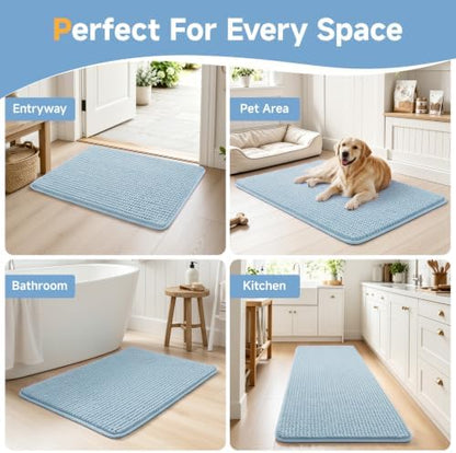 Ophanie Blue Door Mat Runner 60x36, Muddy Mats - Image 7