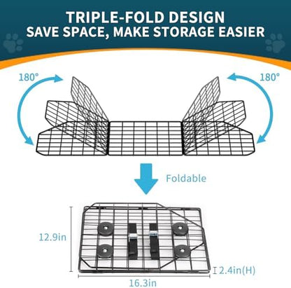 ERYTLLY Dog Car Barrier for SUVs, Adjustable Heavy-Duty Wire Pet Gate, Foldable - Image 6