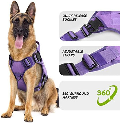WINGOIN Purple Tactical Dog Harness - Image 2