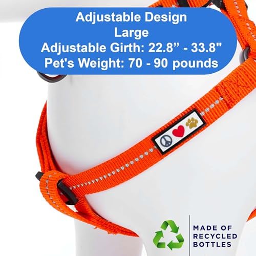 Pawtitas Recycled Reflective Step-in Dog Harness – Adjustable No-Pull Vest - Image 3