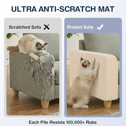 157.5" x 15.8" Cat Scratch Furniture Protector, Self-Adhesive Couch Protector - Image 5