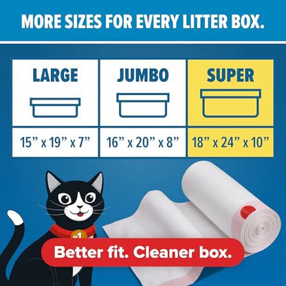 Jonny Cat Litter Box Liners Heavy Duty, Tear & Leak Resistant Super 15ct - Image 2