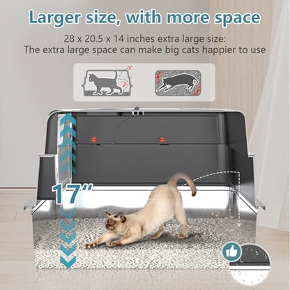 XXXL Extra Large Stainless Steel Litter Box - Image 3