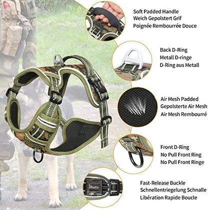 HEELE Dog Harness, No Pull Adjustable Padded Reflective Harness - Image 2