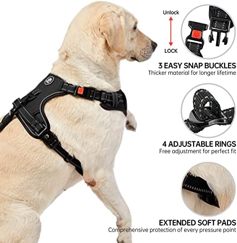 NESTROAD Dog Harness for Medium Sized Dog, No Pull Dog Vest Harness Set - Image 4