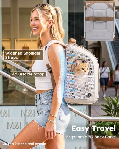 Pecute Cat Backpack Carrier, Spacious & Breathable Pet Backpack - Image 4