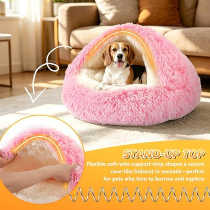 NOYAL Hooded Donut Bed, Calming Cave - Image 6