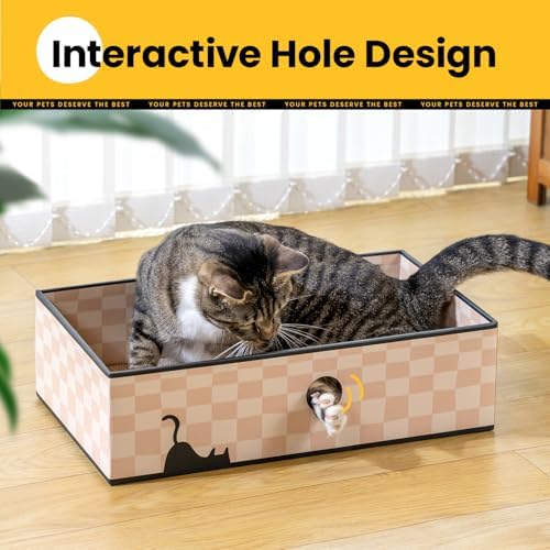 Conlun Cat Scratcher Box, Cardboard Pad, Bed - Image 2