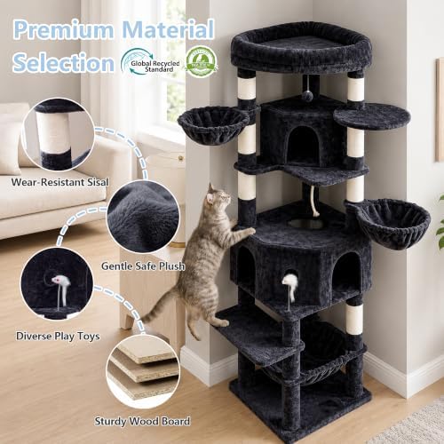 Cat Tree, 81.1" Skyward Corner Cat Tower - Image 4