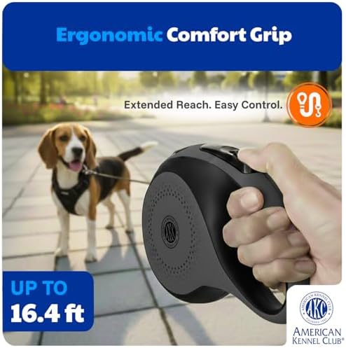 American Kennel Club Retractable Dog Leash, Tangle-Free, Ergonomic Grip - Image 3