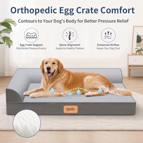 Cooling Orthopedic Dog Bed for Large Dogs, Memory Foam Pet Bed - Image 3