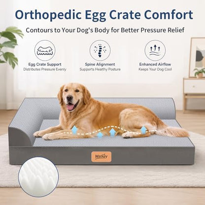 Cooling Orthopedic Dog Bed for Large Dogs, Memory Foam Pet Bed - Image 3