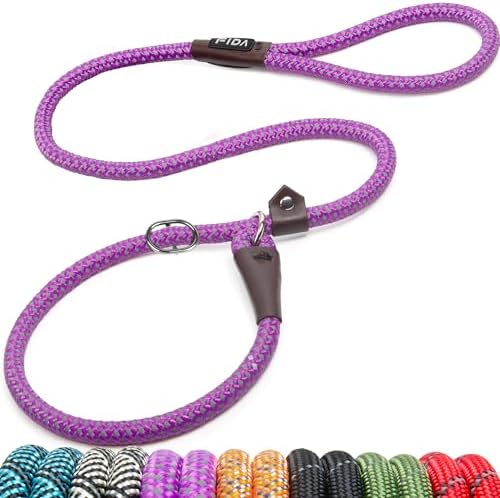 Fida Durable Slip Lead Dog Leash, 4 FT x 1/2" Dog Training Leash by Fida
