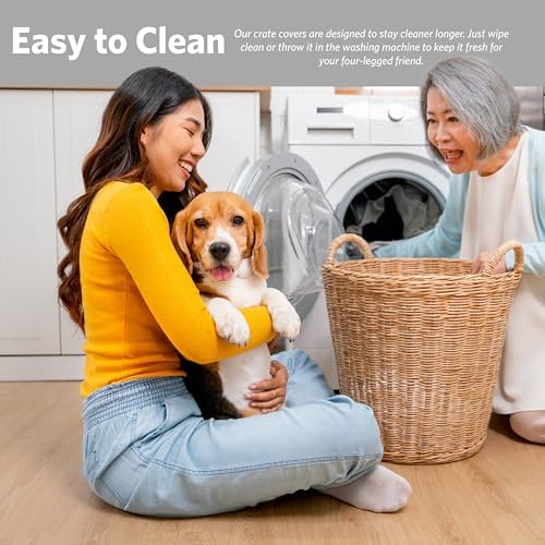 MidWest Homes for Pets Large Dog Crate Cover, Machine Washable - Image 5