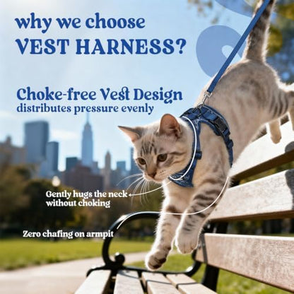 rabbitgoo Cat Harness and Leash Set, Escape Proof Vest, Cosmic Ace - Image 3