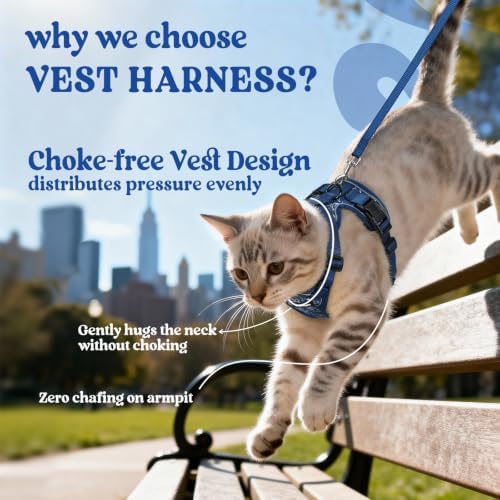 rabbitgoo Cat Harness and Leash Set, Escape Proof Vest, Cosmic Ace - Image 3