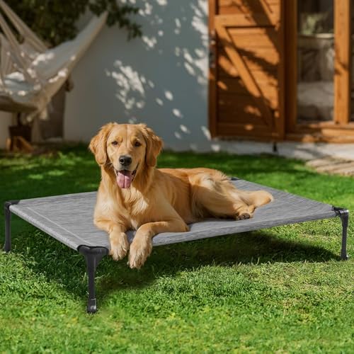 Veehoo Outdoor Elevated Dog Bed Large Sized Dogs, Cooling Raised Dog Cots - Image 2