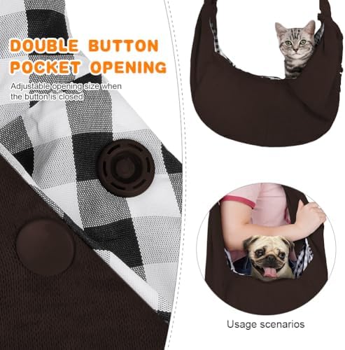Dog Sling Carrier with Padded Strap, Reversible Pet Carrier - Image 5