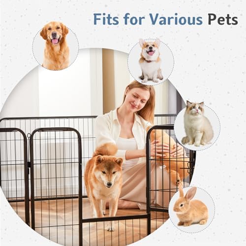 DUMOS Dog Playpen 32 Inch 40 Panels Indoor Outdoor Metal Pet Fence - Image 2