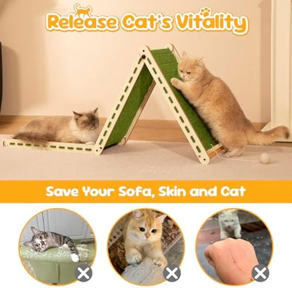 Felt Cat Scratcher for Indoor Cats, Foldable Triangle - Image 5