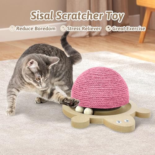 Fhiny Cats Scratching Ball, Natural Sisal Scratching Toy - Image 2
