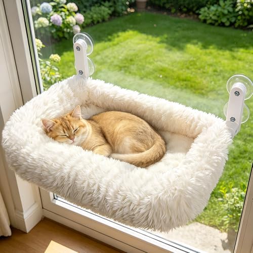 Zoratoo Foldable Cat Window Perch, Widened Cushion Cat Bed by Zoratoo