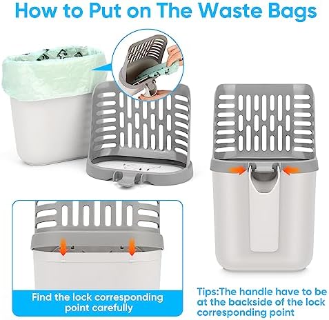Cat Litter Scooper with Holder, Upgraded Cat Litter Shovel with 135 Bags - Image 4