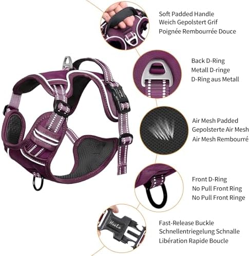 HEELE Dog Harness for Medium Dogs No Pull Dog Vest Harness - Image 2