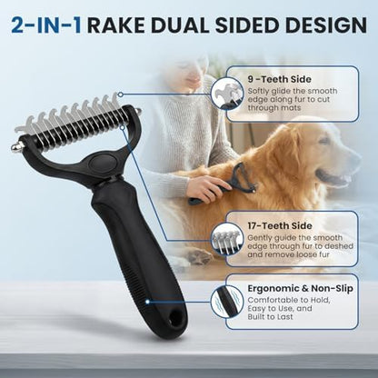 Pet Grooming Rake for Dogs and Cats - Image 2