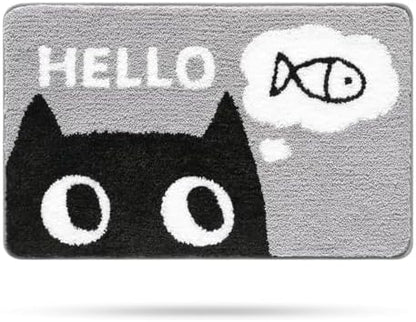 Molesun Cat Bath Mat 20x31, Soft Absorbent Microfiber Bath Rugs by Molesun